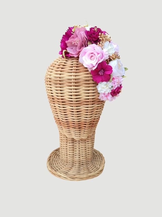 Coronade flamenca buganvilla y tonos rosas