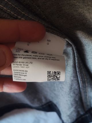 Chaqueta vaquera Hugo negra