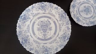 Juego de platos porcelana azul y blanco