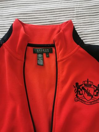 Sudadera Ralph Lauren roja y negra