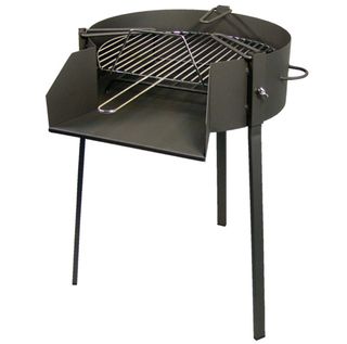 Barbacoa redonda de hierro