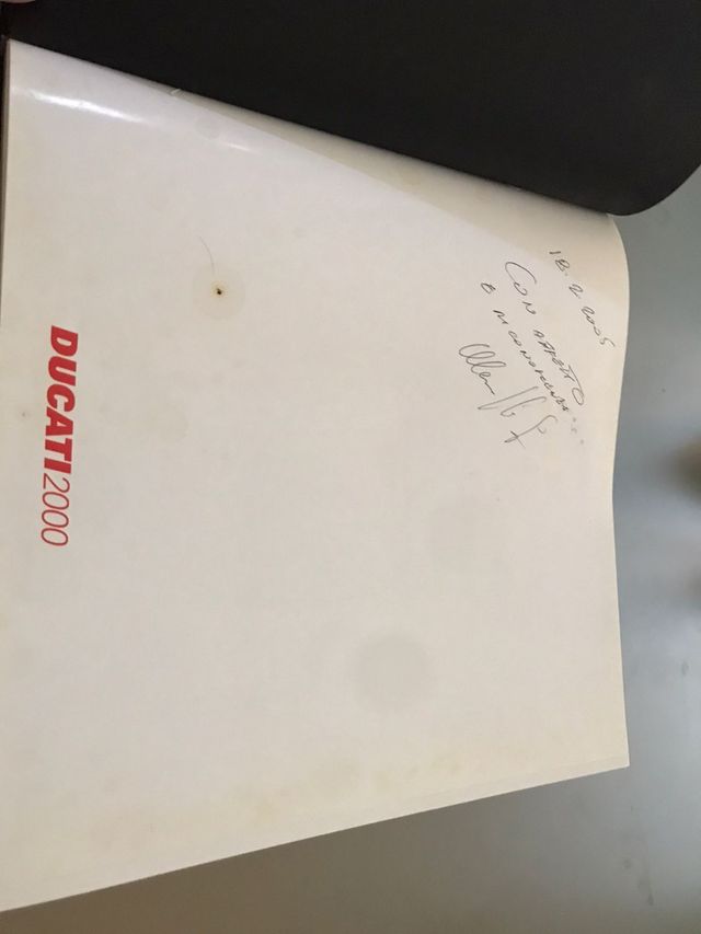 Ducati 2000 vintage libro firma con il presidente