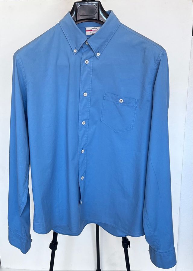 Camisa Prada azul hombre algodón