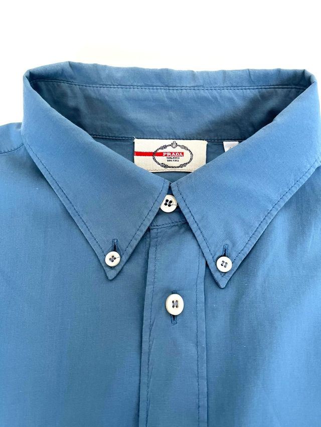 Camisa Prada azul hombre algodón