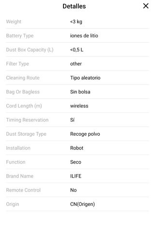 ILIFE V2 - Robot aspirador blanco