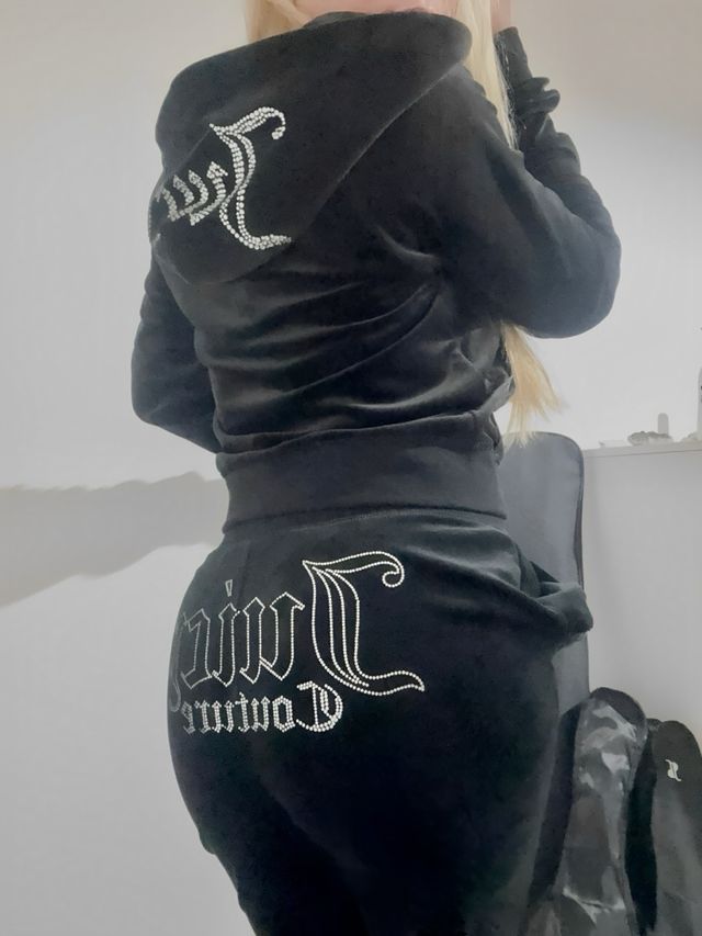 Calças Juicy Couture Veludo Preto - Tam S