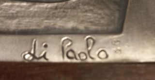 Scatola carte legno argento anni '70