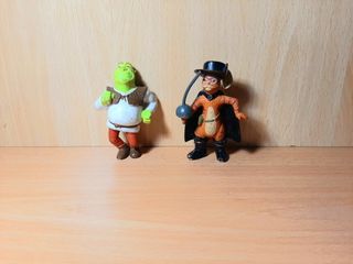 Figuras Shrek y Gato con Botas PVC BULLY