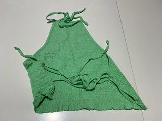 Top corto verde - Tirantes