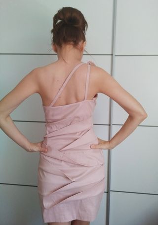 Vestido fiesta rosa - Talla S
