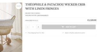 Cuna mimbre bebé - Theophile & Patachou -1320 euro