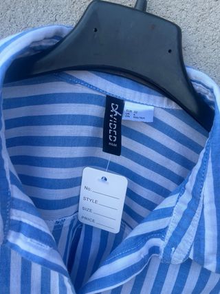 Camicia blu e bianca a righe tg 40