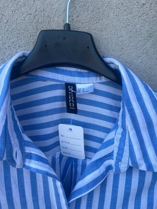 Camicia blu e bianca a righe tg 40