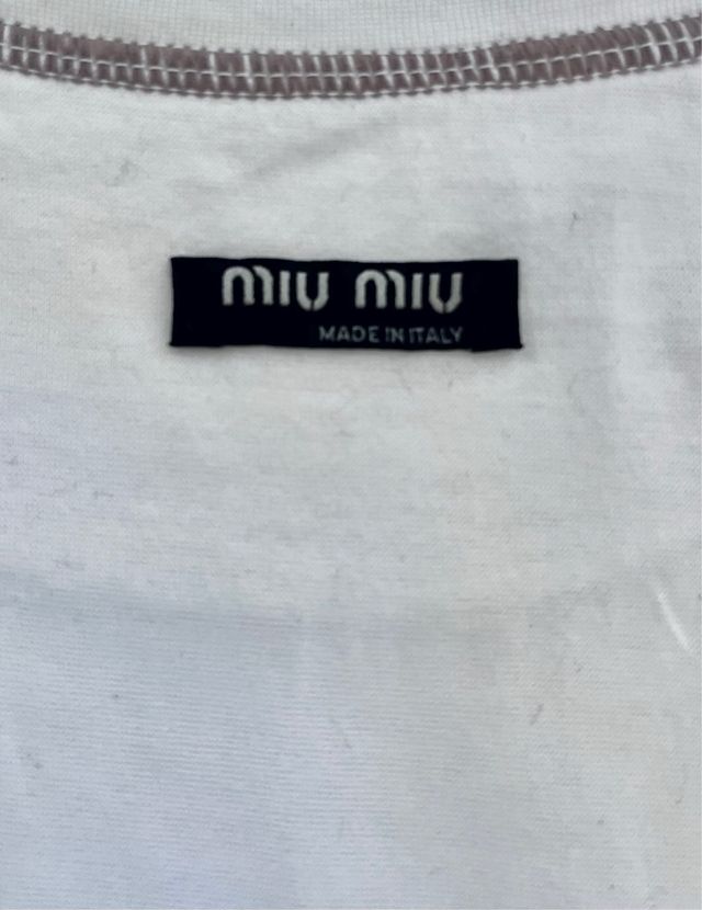 Camiseta hombre blanca Miu Miu