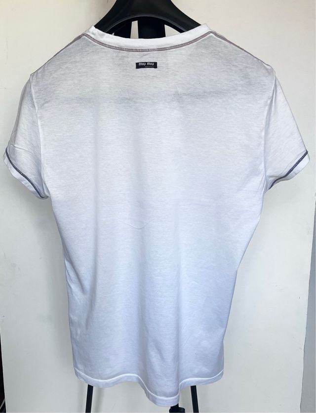 Camiseta hombre blanca Miu Miu