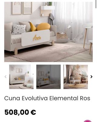 Cuna bebé evolutiva colecho colchón y ropa de cama