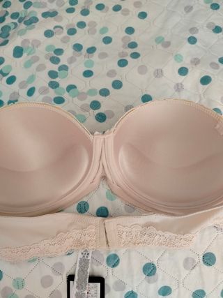 Sujetador beige sin tirantes - nuevo