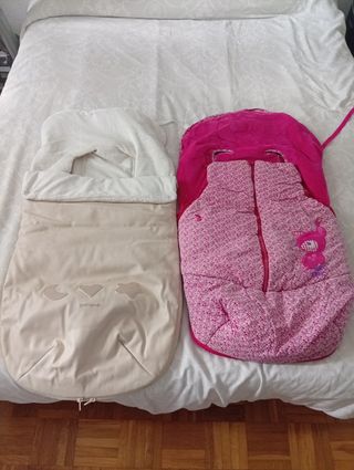 2 Sacos silla bebé y 2 fundas. 