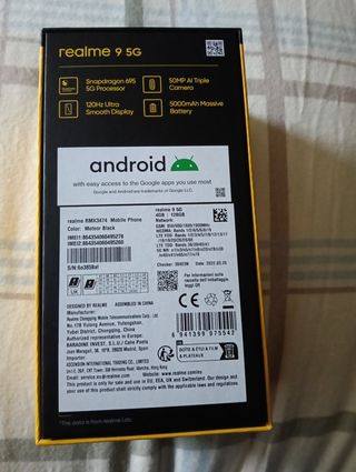 realme 9 5G - Smartphone Negro