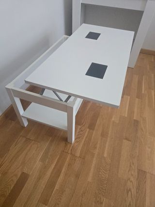 Mesa centro blanca elevable