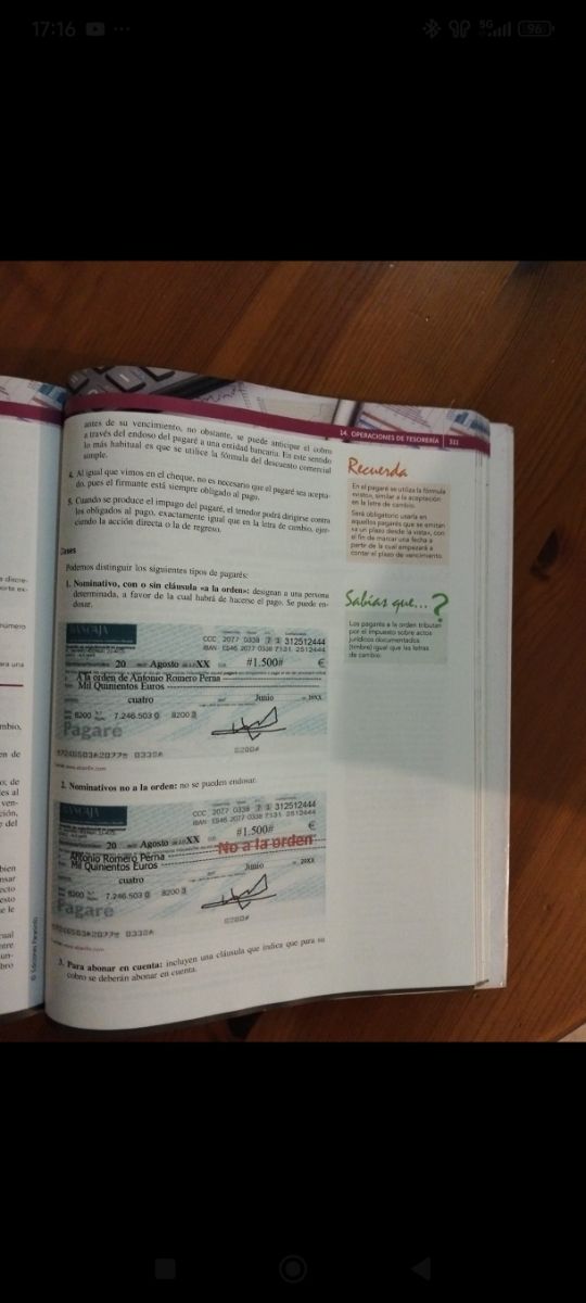 Operaciónes Auxiliares de gestión de tesorería