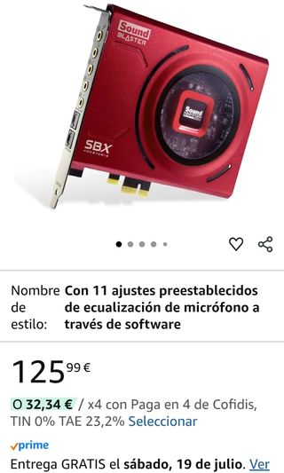 Sound blaster z tarjeta sonido