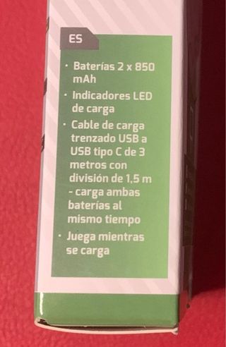 Mando Xbox inalámbrico blanco + cable y baterias