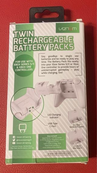 Mando Xbox inalámbrico blanco + cable y baterias