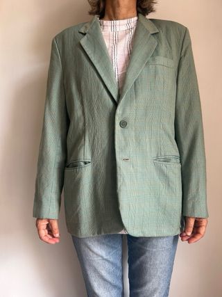 Giacca vintage verde scozzese