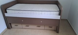 Cama nido infantil - marrón beige