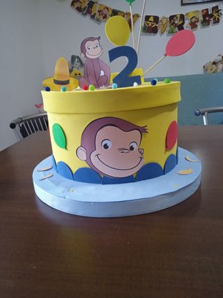 Torta finta compleanno Scimmietta