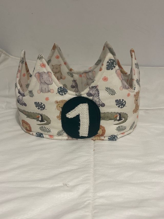 Corona infantil safari 1 año (verde)