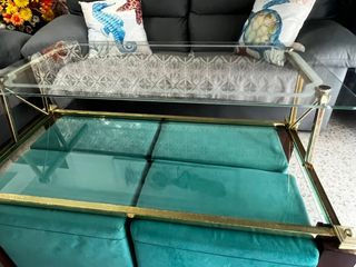 Mesa centro cristal vintage