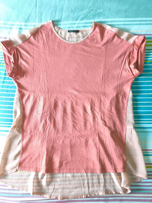 Blusa rosa pesca Sisley