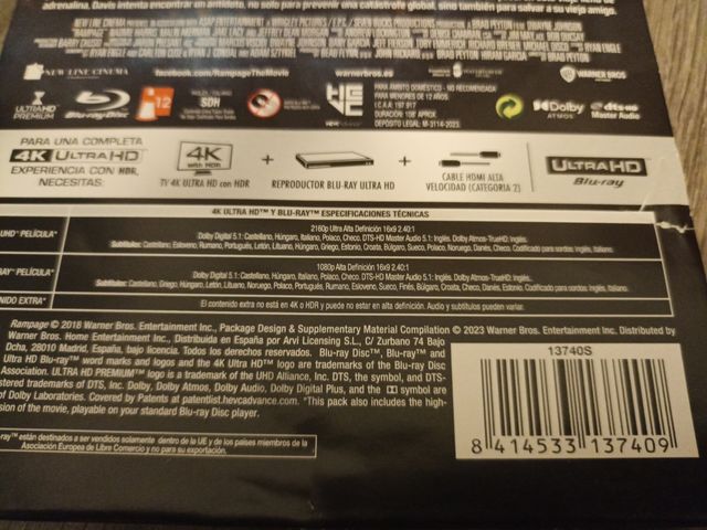 Rampage 4K UHD Blu-ray