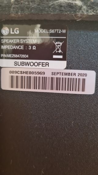 LG SNH5 - Barra Sonido Negra