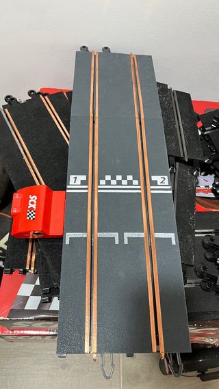 2 Scalextric: 7 curvas R1 + lote