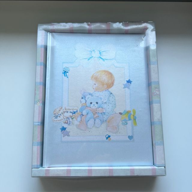 Album neonato vintage celeste