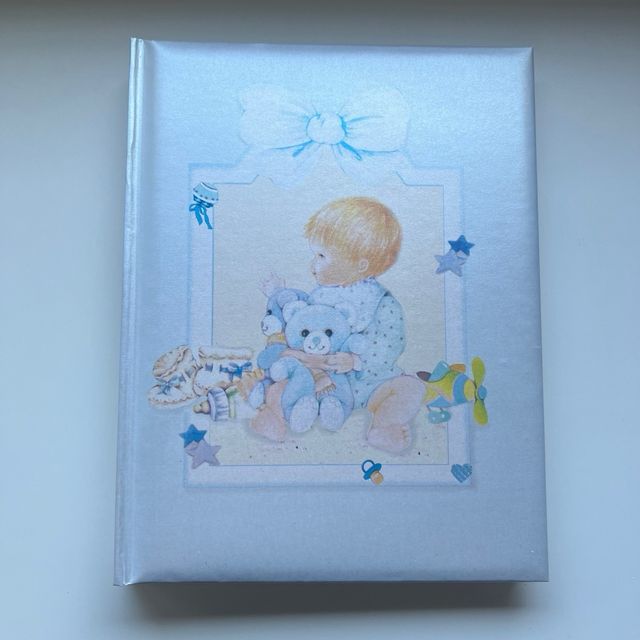 Album neonato vintage celeste