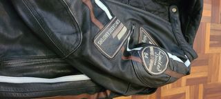 Chaqueta cuero moto clásica - Talla S