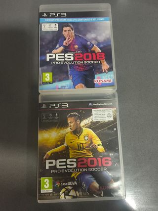 PES 2016 y 2018 PS3 - Konami

