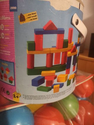 Bloques madera coloreados 2990 piezas