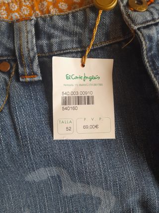 Vaqueros Mujer Talla 52 - Azul