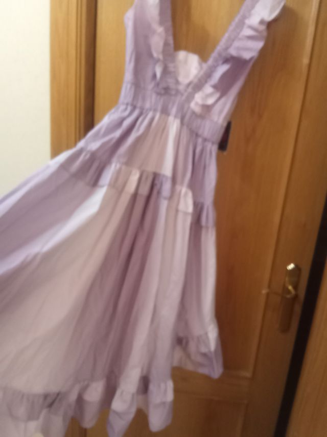 Vestido morado mangata XS