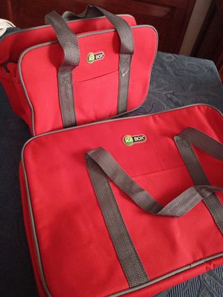Set 2 Borse Termiche Ice Box Rosse