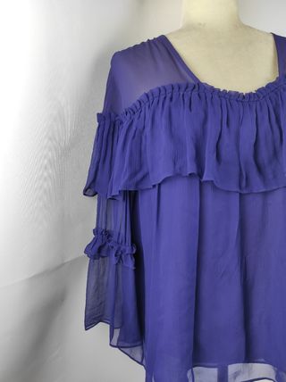 Blusa Uterqüe seda morada