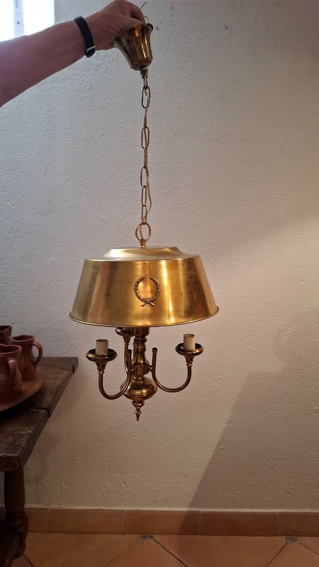 Lampada dorata a 3 bracci - Vintage RIDOTTO 45€