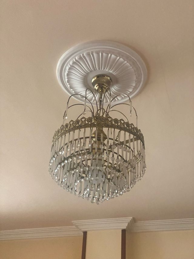 Lampara vintage cristal