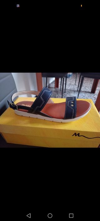 Sandalo Markó blu e marrone