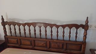 Cama madera 135cm - marrón